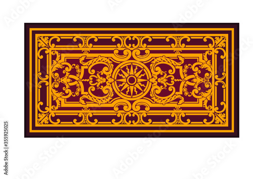 classic pattern ornament carpet panel baroque rococo