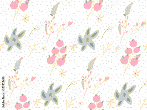 Wallpaper Mural Bright color beautiful background. Tileable images from leaves and  plants. Summer theme pattern.
 Torontodigital.ca