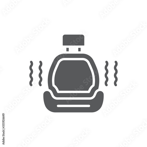 Car Seat Heating vector icon symbol isolated on white background