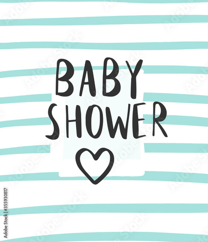 Baby Shower Card design. Cute fun card design for invitations.