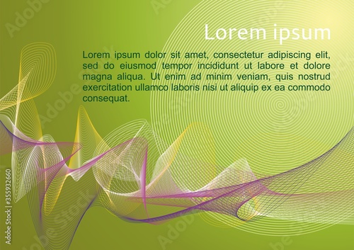 Abstract background, modern wave. Vector background made of lines, Template for text