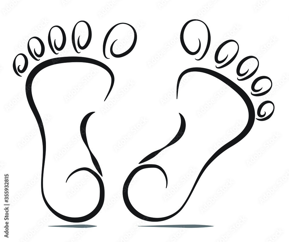 Stylized soles of human legs isolated on a white background. Illustration. Vector. EPS10. Stylized soles of human legs isolated on a white background. Illustration. Vector. EPS10.