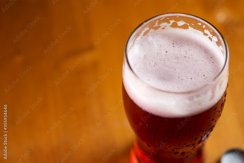 Summer refreshing drink cherry Radler on the basis of beer Summer refreshing drink cherry Radler on the basis of beer
