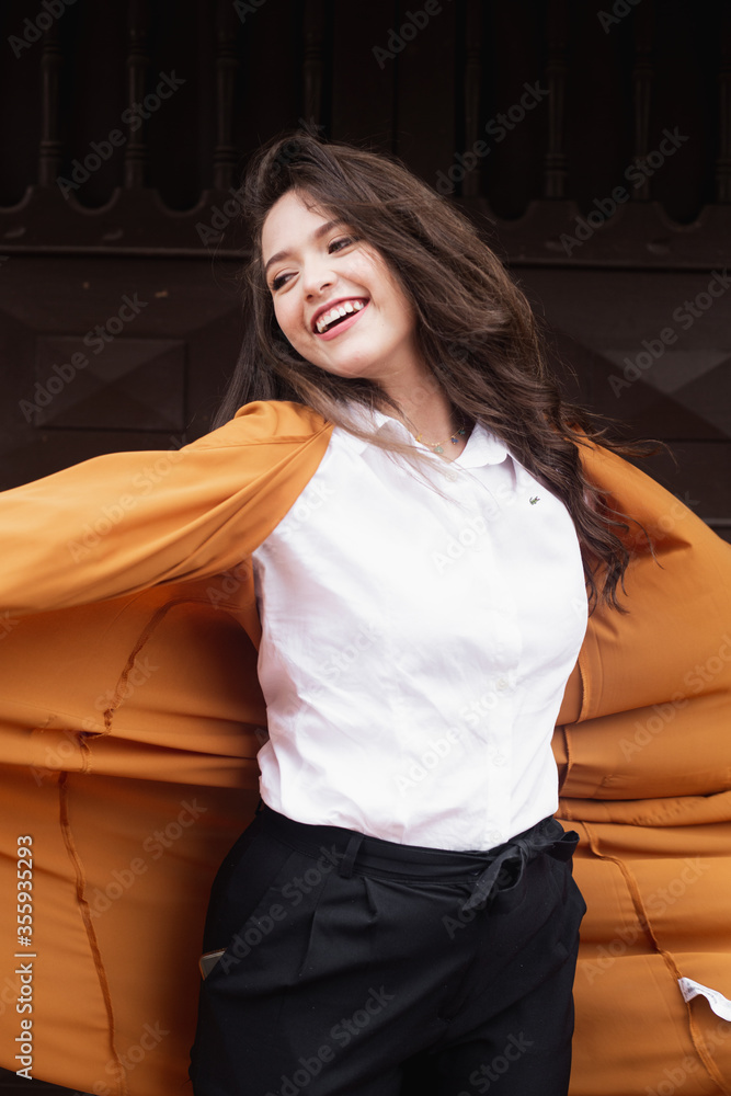businesswoman dancing and feeling free businesswoman dancing and feeling free