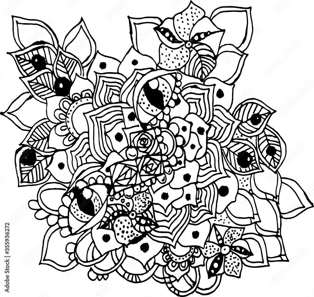 Fototapeta premium Zen art abstract vector background