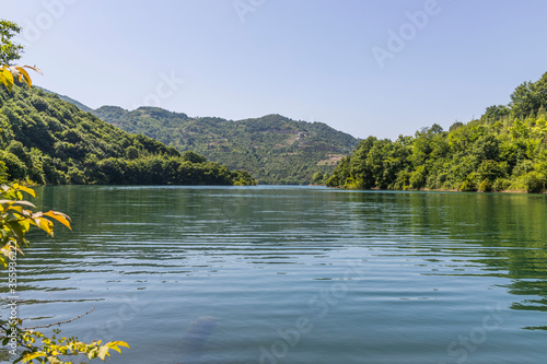 View of Yuvacik Dam Lake in Kocaeli province of Turkey. The artificial lake provides water for the city of Izmit, Kocaeli. photo