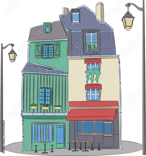French street cafe in Paris.