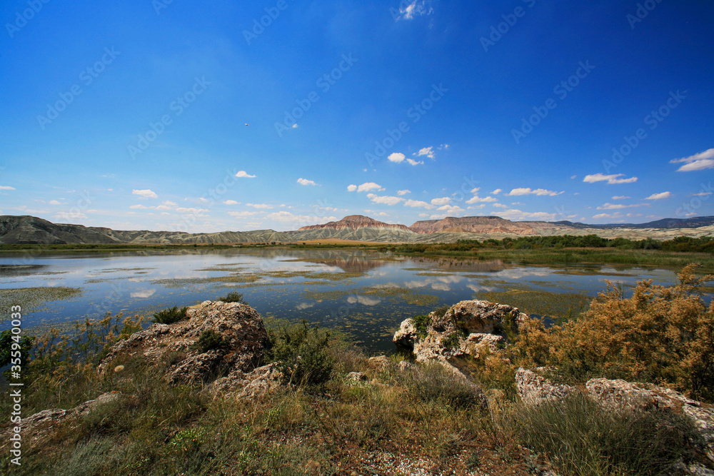 Bird Sanctuary. Bird areas of Turkey. Colorful mountain