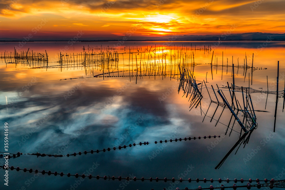 Naklejka premium Sunset