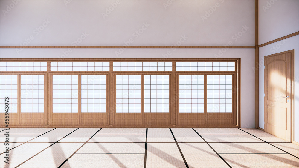 Big empty room Interior mock up.3D rendering Big empty room Interior mock up.3D rendering