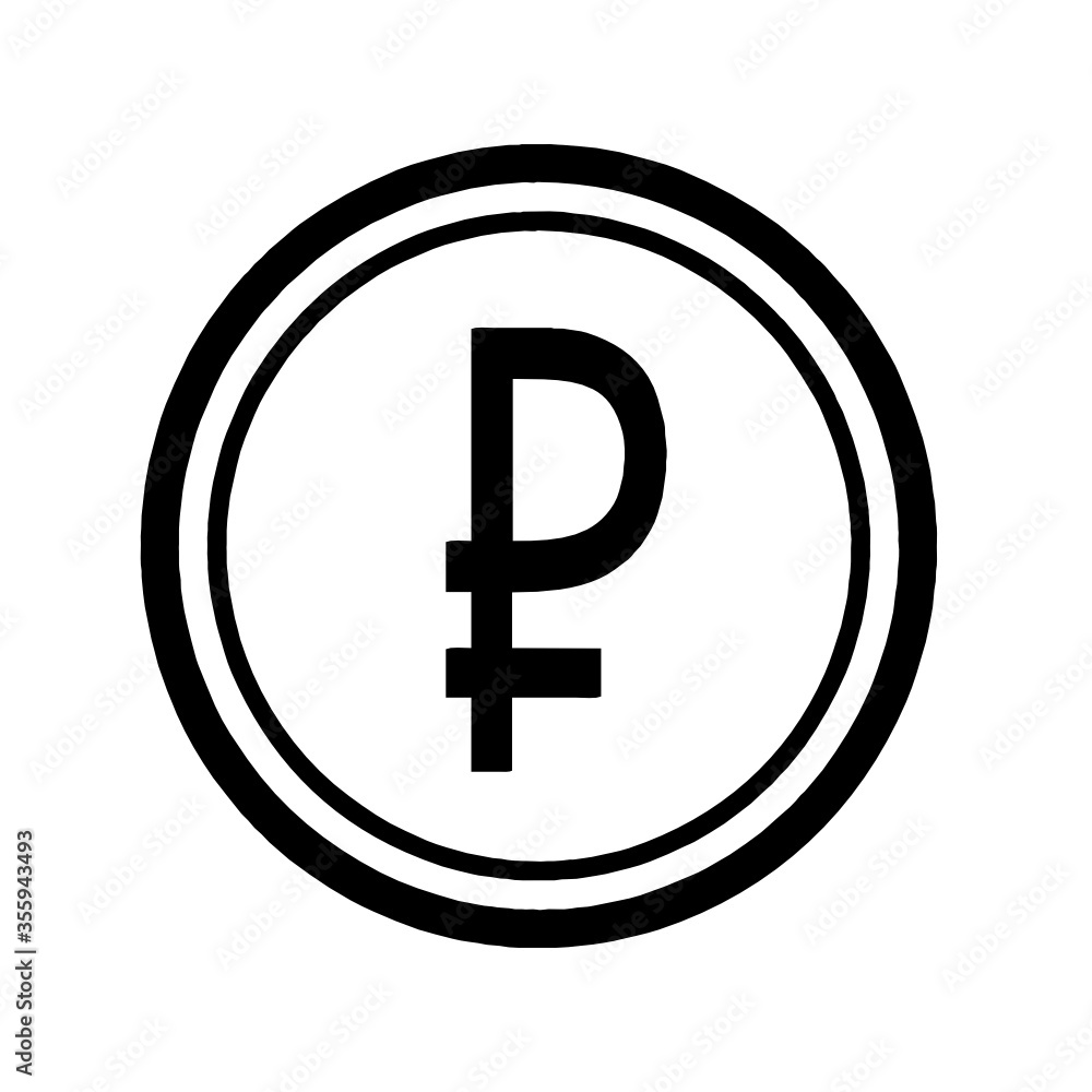 ruble currency coin black for icon isolated on white, russia ruble money for app symbol, simple flat russian ruble money, currency digital ruble coin for financial concept, vector ruble currency coin black for icon isolated on white, russia ruble money for app symbol, simple flat russian ruble money, currency digital ruble coin for financial concept, vector