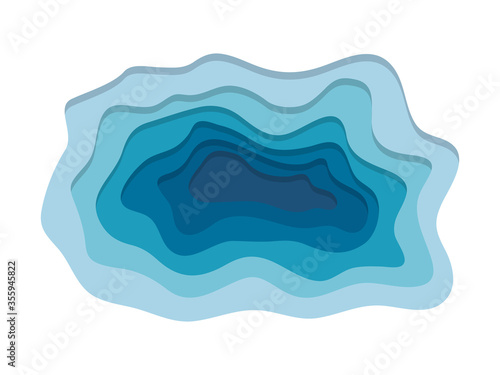 Abstract blue paper cut shape style design for advertising, site, branding, invitations, presentations, banners and flyers.