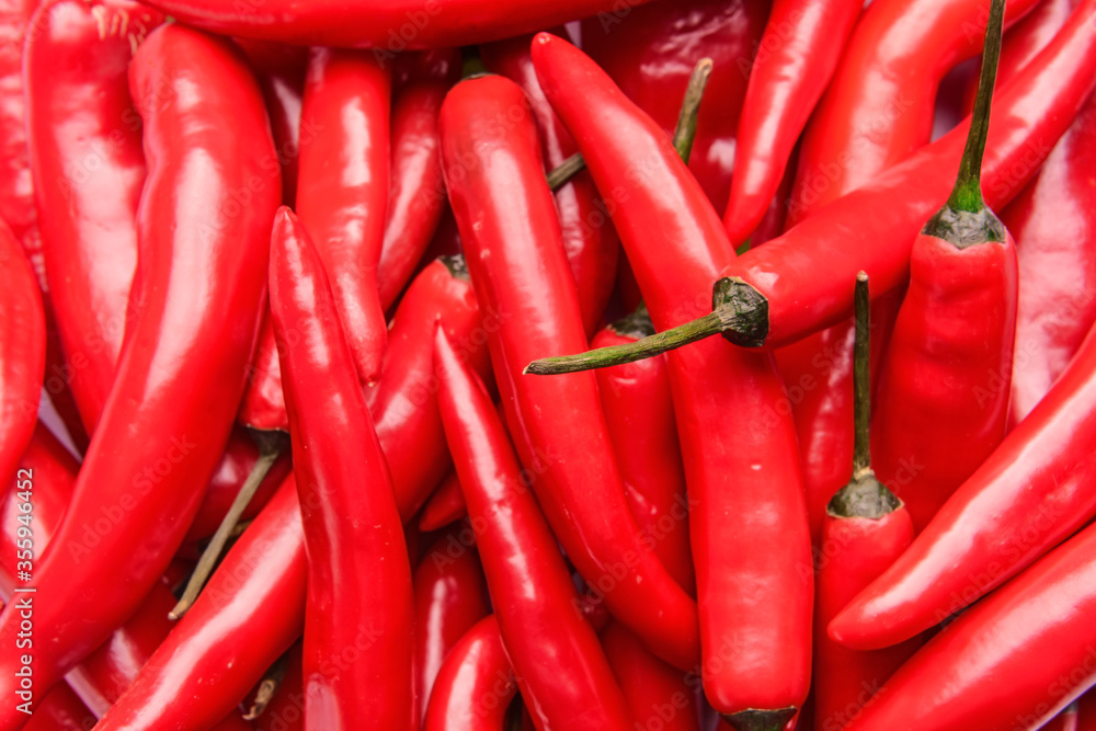 Hot chili pepper as background