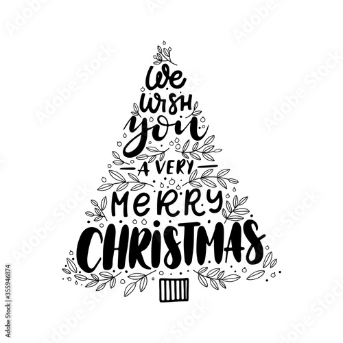 Holiday calligraphy - Christmas design element. Vector clipart