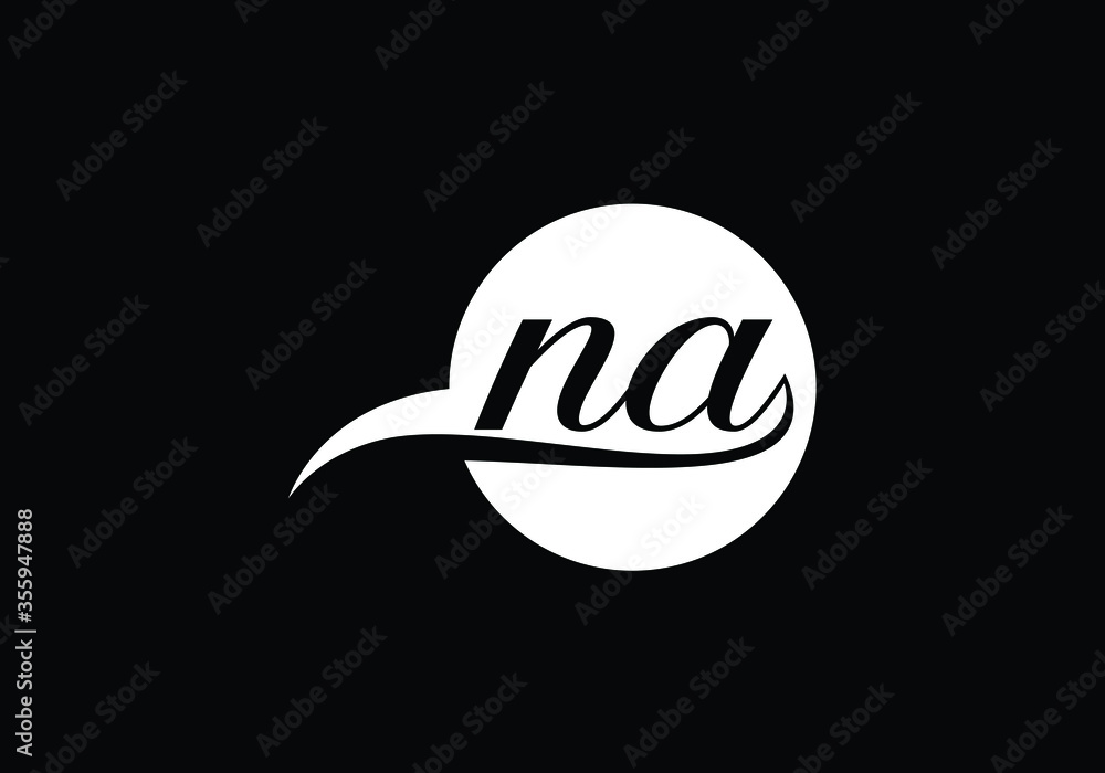 Initial Monogram Letter N A Logo Design Vector Template. N A Letter Logo Design Initial Monogram Letter N A Logo Design Vector Template. N A Letter Logo Design