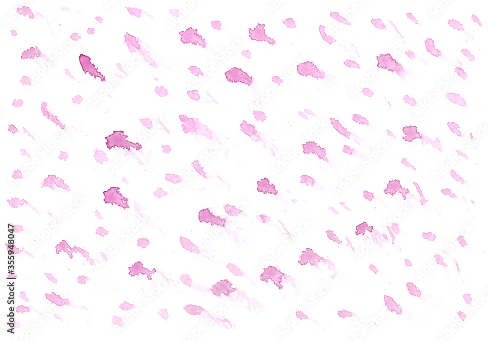 Background pink and magenta watercolor abstract stains.