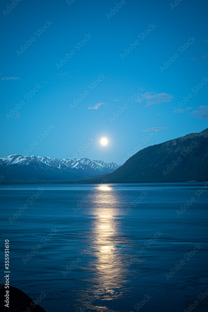 Blue Skies at night in Alaska