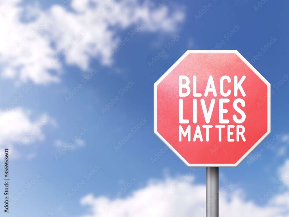 Black lives matter - Road sign on blue sky background Black lives matter - Road sign on blue sky background