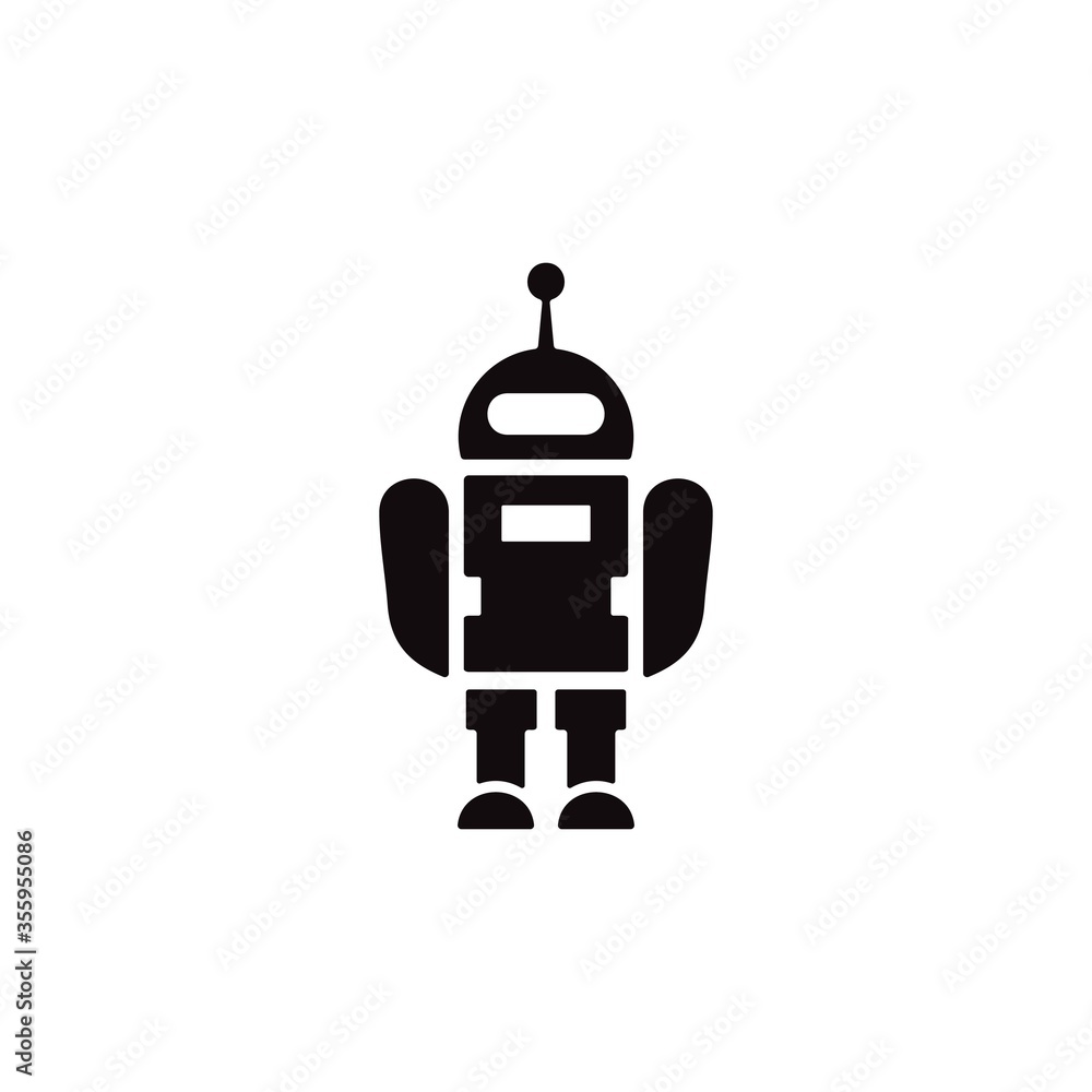 Robotics icon. Chat bot, customer service symbol for web and mobile UI design. Robotics icon. Chat bot, customer service symbol for web and mobile UI design.