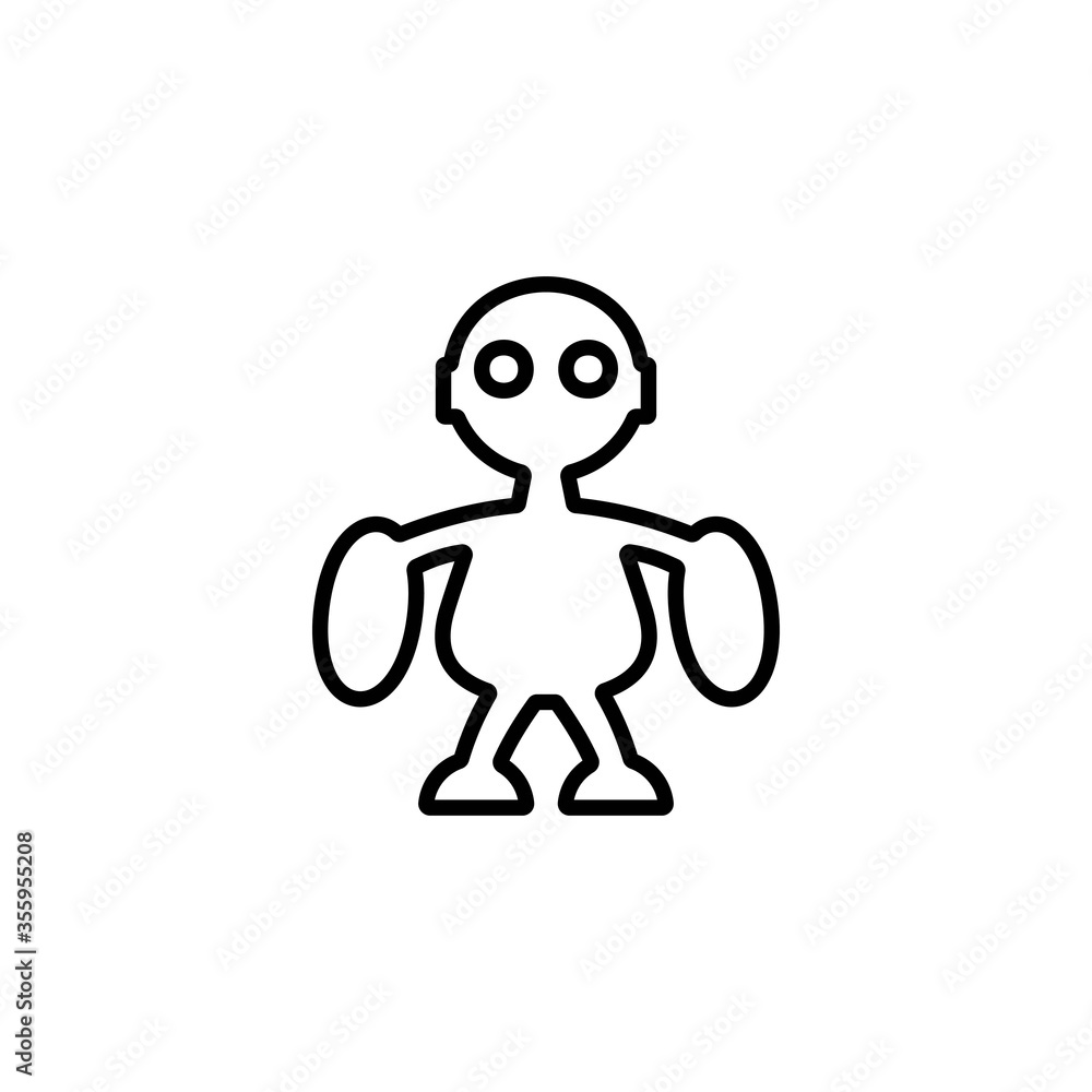Robotics icon. Chat bot, customer service symbol for web and mobile UI design. Robotics icon. Chat bot, customer service symbol for web and mobile UI design.