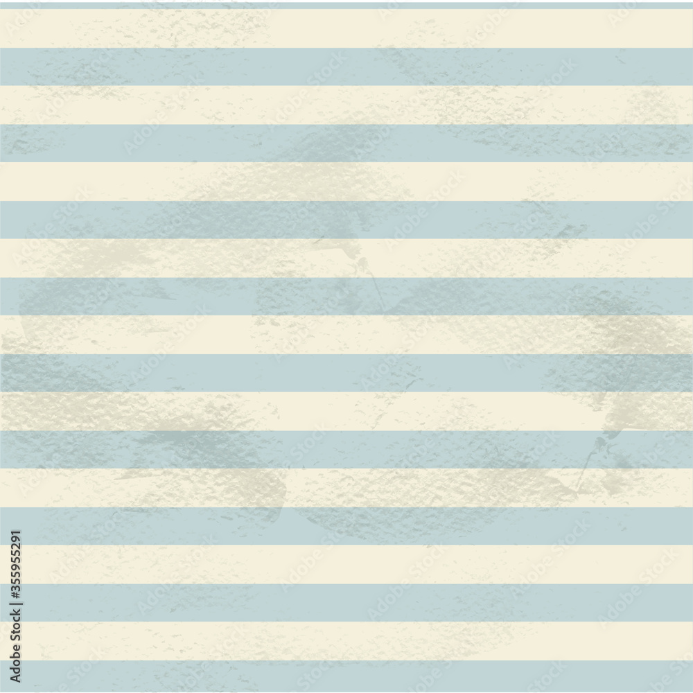 Blue seamless vintage pattern of  white horizontal strips on grange paper - obrazy, fototapety, plakaty 