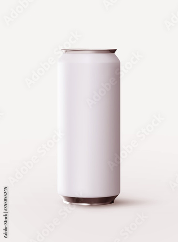 Realistic white iron cans