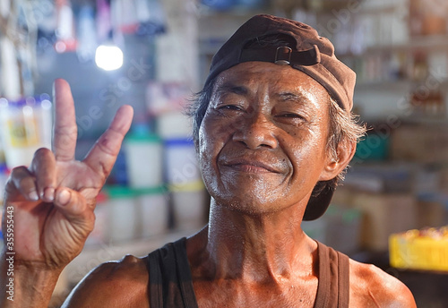 man in the market-bacolod, philippines