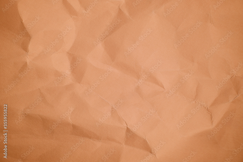 Brown Sheet crumpled paper color background Close up Copy space Brown Sheet crumpled paper color background Close up Copy space