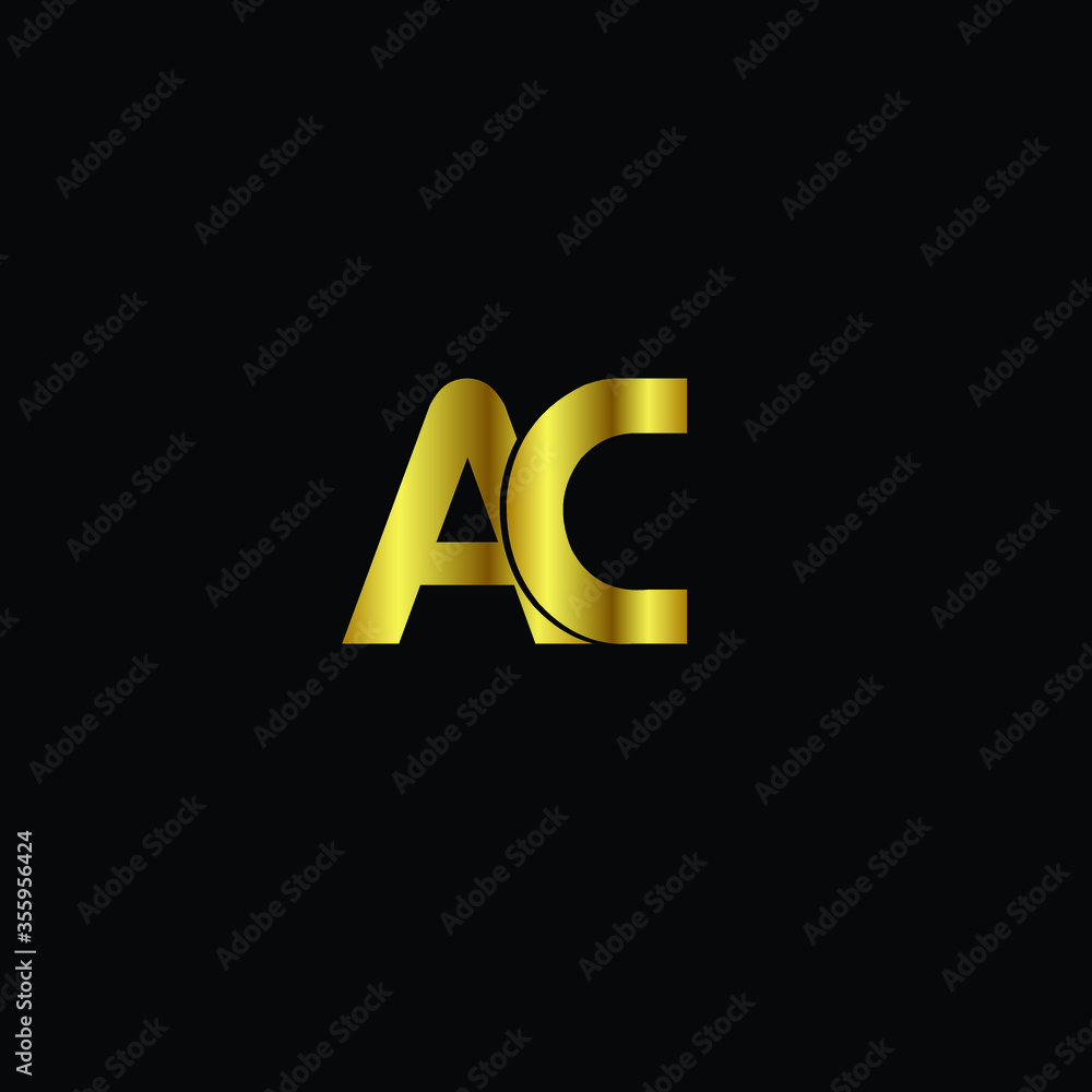 Creative Professional Trendy and Minimal Letter AC Logo Design in Black and Gold Color, Initial Based Alphabet Icon Logo in Editable Vector Format Creative Professional Trendy and Minimal Letter AC Logo Design in Black and Gold Color, Initial Based Alphabet Icon Logo in Editable Vector Format
