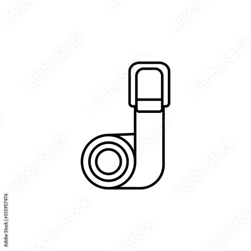 strap, yoga line illustration icon on white background