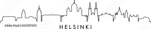 HELSINKI City FINLAND Skyline Silhouette Cityscape Vector
