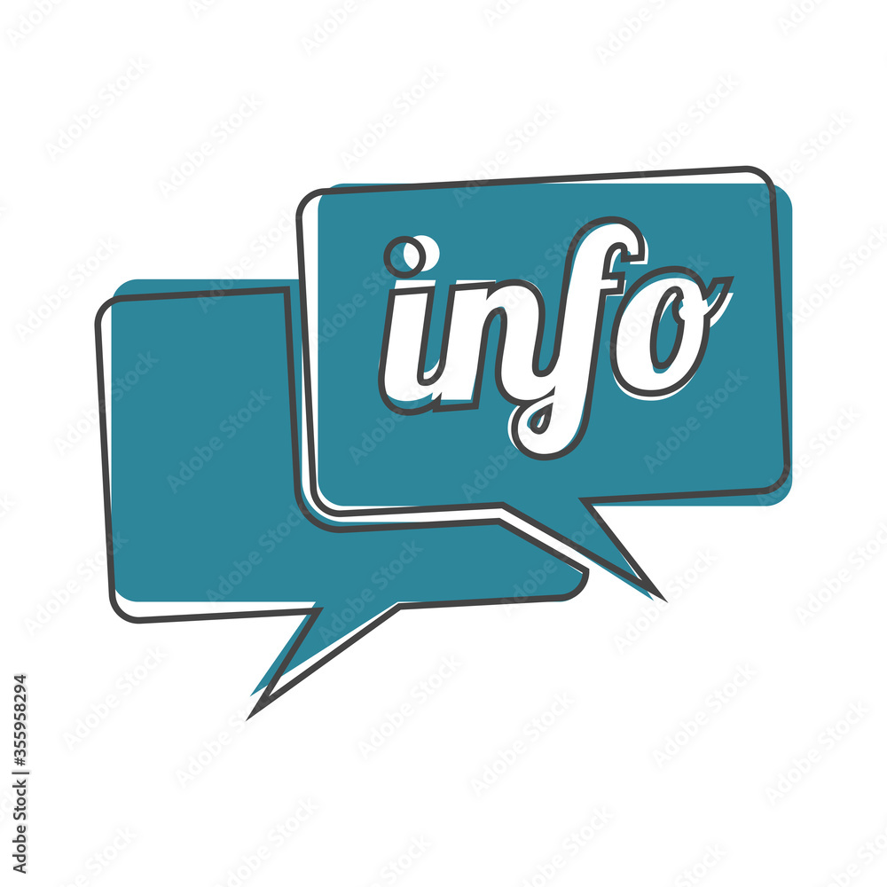 Info vector icon in the cloud. Info illlustration cartoon style on white isolated background. Info vector icon in the cloud. Info illlustration cartoon style on white isolated background.