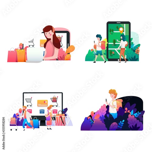 Vector illustration, filling in the calendar table, marking important dates and tasks, team thinking and brainstorming, analytics of information about the company.