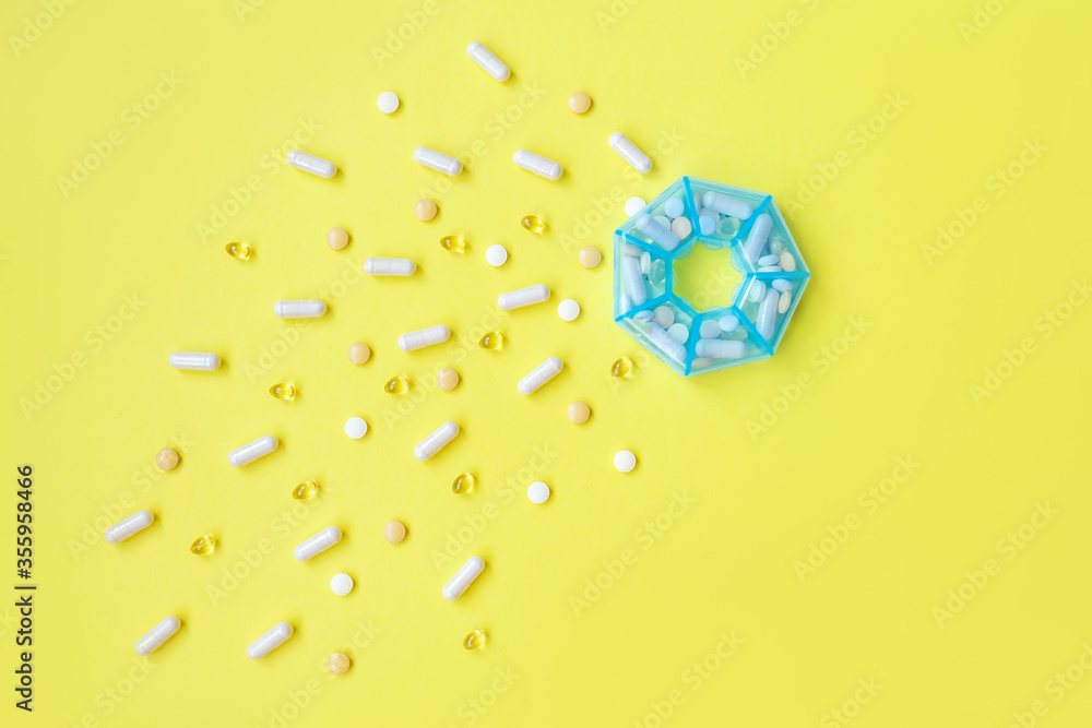 Days of the week pill box. Stock Photo Adobe Stock