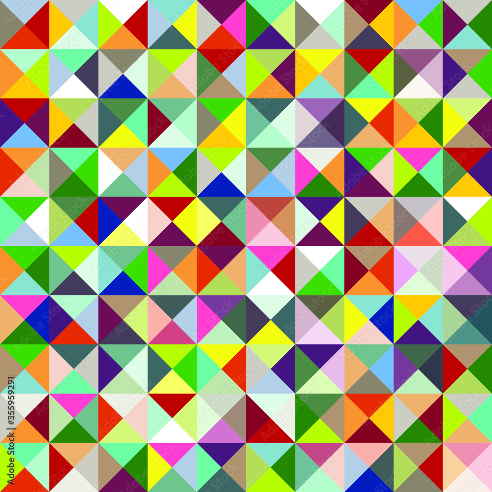 Multi-colored triangles. Geometric background. For any use.
