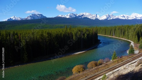 river and rail in the mountains