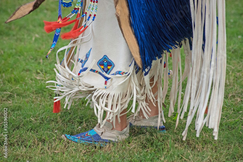Cherokee Native American dancing at a Pow-Wow.