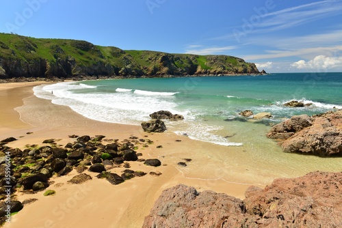 Foto Plemont beach, Jersey, U.K. Beautiful bay in the Summer.
