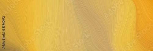 soft abstract artistic waves graphic with modern soft curvy waves background design with sandy brown, golden rod and burly wood color