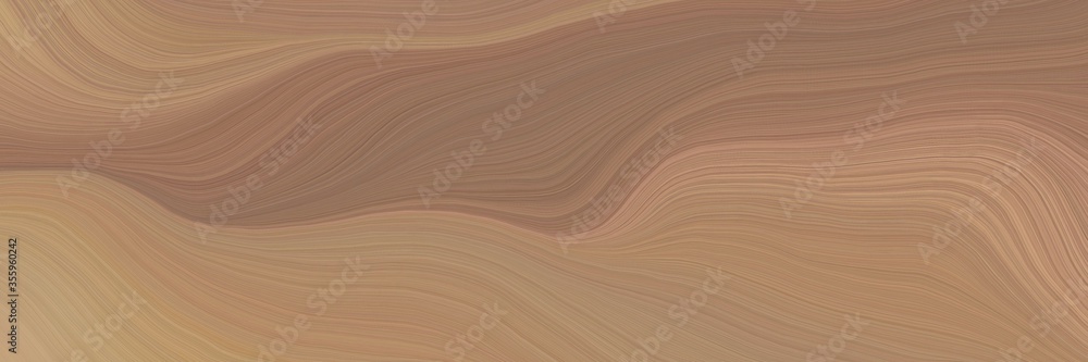 Fototapeta soft abstract artistic waves graphic with modern soft curvy waves background illustration with pastel brown, tan and rosy brown color