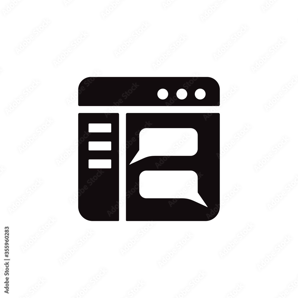 Chatting web page icon. Sending text message sign. Speech bubble symbol for web and mobile design element. Chatting web page icon. Sending text message sign. Speech bubble symbol for web and mobile design element.
