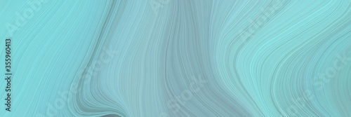 soft abstract art waves graphic with abstract waves illustration with sky blue, slate gray and pale turquoise color © Eigens
