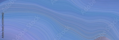 soft abstract artistic waves graphic with smooth swirl waves background illustration with steel blue, light pastel purple and corn flower blue color © Eigens
