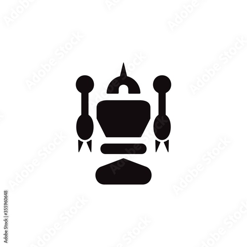 Robotics icon. Chat bot, customer service symbol for web and mobile UI design.