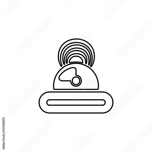 Robotics icon. Chat bot, customer service symbol for web and mobile UI design.