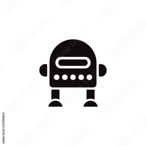 Robotics icon. Chat bot, customer service symbol for web and mobile UI design.