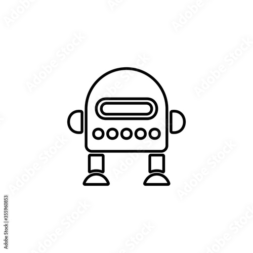 Robotics icon. Chat bot, customer service symbol for web and mobile UI design.