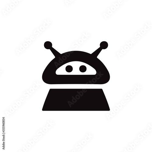 Robotics icon. Chat bot, customer service symbol for web and mobile UI design.