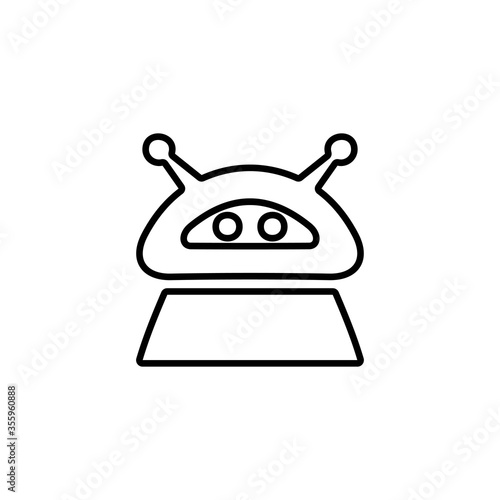 Robotics icon. Chat bot, customer service symbol for web and mobile UI design.