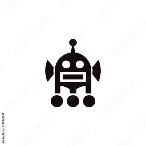 Robotics icon. Chat bot, customer service symbol for web and mobile UI design.